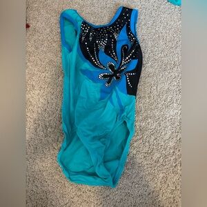 GK Turquoise and Black Leotard